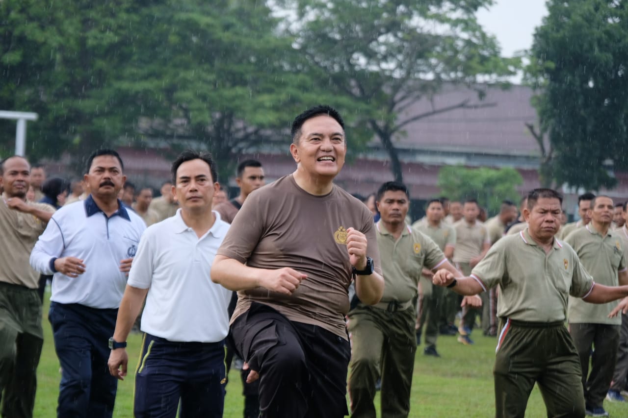 Gelar Olah Raga Bersama TNI-Pori, Kapolda Riau : Sinergitas Dua Lembaga Tersebut Merupakan Harga Mati